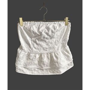 Vintage white strapless top